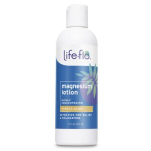 Life-flo Magnesium Lotion, Vanilla Scent – Relief and Relaxation with Magnesium Chloride from The Zechstein Seabed – Dermatologist Tested, Hypoallergenic, 60-Day Guarantee, Not Tested on Animals, 8oz