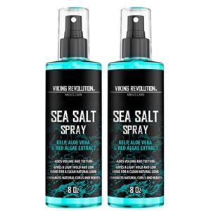 Viking Revolution Kelp & Sea Salt Aloe Vera Spray – Men’s Surf Spray for Beach Hair, Texturizing 6oz (6oz)