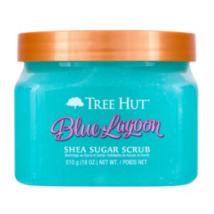 Tree Hut Blue Lagoon Shea Sugar Scrub | Exfoliating Body Scrub Removes Dead, Dry Skin for a Soft & Hydrated Feel | Nourishing Essential Body Care | 18 fl oz.