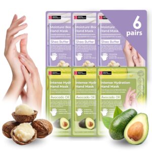 Innerest Original Derma Beauty Hand Mask 6 Pairs Moisture-Shea Butter + Avocado Hand Moisturizing Hand Care (Assort #2) Nail Care Essential> Soothing Gloves> Repair Gloves> Intense Hydration