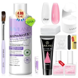 SAVILAND EMA Monomer Acrylic Nail Liquid and Poly Gel Nail Kit