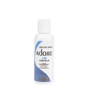 Adore Semi Permanent Hair Color – Vegan and Cruelty-Free Blue Hair Dye – 4 Fl Oz – 199 Luxe Blue (Pack of 1)