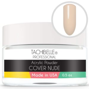 Tachibelle Professional Acrylic Nail System Acrylic Powder> 0.5 oz. Made in USA. Used in Professional Salons. (Cover Nude 0.5oz)