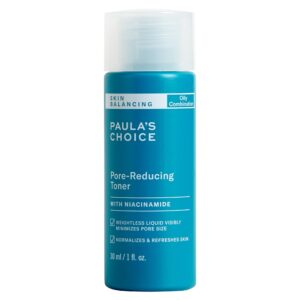 Paula’s Choice Skin Balancing Pore-Reducing Face Toner with Niacinamide for Combination & Oily Skin, Minimizes Large Pores, Controls Oil & Shine, Acne-Prone Friendly, Travel Size, 1 Fl Oz