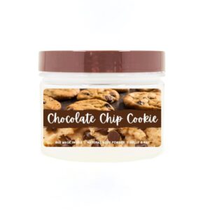 Body Powder for Women & Men Scented Chocolate Chip Cookie, Perfume Dusting Powder, Bath Powder with Fragrance & Essential Oils, Talc Free 8oz Container, Made in USA