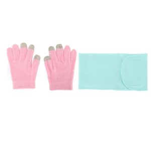 ZJchao Moisturizing Gel Hand Gloves Set with Neck Mask> Reusable Spa Gloves for Cracked Skin> Repair Gel> Skin Moisturization