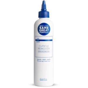 Blue Cross Cuticle Remover Liquid, Cuticle Softener for Nails, Professional Nail Care with Lanolin for Brittle Hang Nails, Hydrating, Moisturizing, Dry Cuticles, Made in USA, 8oz