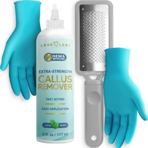 Professional Foot Scrubber Dead Skin Remover Kit – Foot File & Callus Gel Feet Scrubber Scraper Bundle, 6oz
