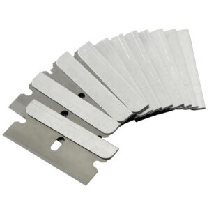 Bates Single Edge Razor Blades, 100 Pack, Silver, Straight Edge, Scraper Blades