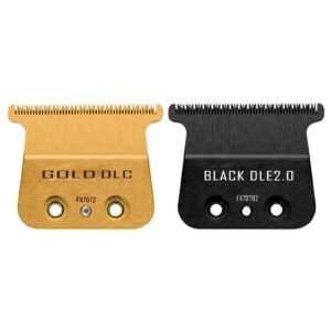 Replacement blades compatible with BaBylissPRO FX787 (FX787G/FX787B2/FX787RG/FX787S) and FX726 for Contour Trimmer FX787 and Trimmer FX726, 2 Packs (Black ＆ Gold)