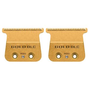Replacement blades compatible with BaBylissPRO FX787 (FX787G/FX787B2/FX787RG/FX787S) and FX726 for Contour Trimmer FX787 and Trimmer FX726, 2 Packs (Gold)