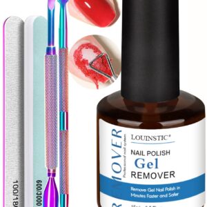 Gel Nail Polish Remover,Gel Remover for Nails No Need to Soak or Wrap, Quickly Remove Nail Polish in 2-5 Minutes, Professional Nail Remover Kit