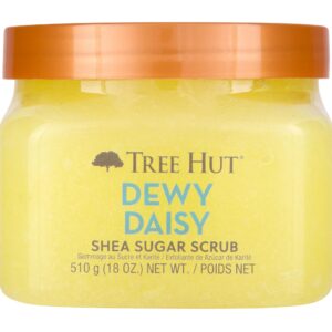 Tree Hut Dewy Daisy Shea Sugar Scrub | Exfoliating Body Scrub Removes Dead, Dry Skin for a Soft & Hydrated Feel | Nourishing Essential Body Care | 18 fl oz.