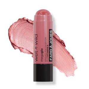 wet n wild MegaGlo Makeup Stick, Buildable Color, Versatile Use, Cruelty-Free & Vegan – Dusty Pink