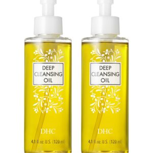 DHC Deep Cleansing Oil Medium 2 pack, Facial Cleansing Oil, Makeup Remover, Cleanses without Clogging Pores, Residue-Free, Fragrance and Colorant Free, All Skin Types, 4.1 fl. oz.