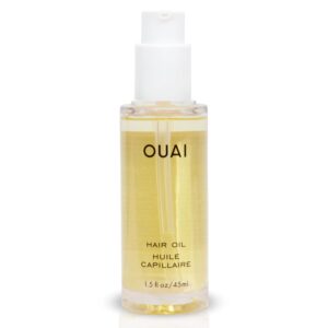 OUAI Hair Oil – Hair Heat Protectant Oil for Frizz Control – Adds Shine and Smooths Split Ends – Color Safe Formula – Paraben, Phthalate and Sulfate Free (1.5 fl oz)