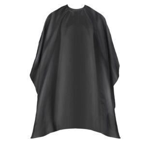 Omvoina Professional Hair Cutting Cape with Adjustable Snap Closure, Salon Barber Cape,Waterproof Hairdressing Salon Cape – 57″ x 51″(Black)