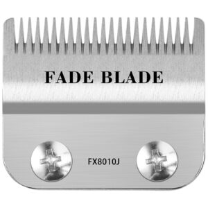 FX8010J Replacement Fade Clipper Blade Fits for BaBylissPRO FX870, FX890, FX825, FX673 Models, Stainless Steel Replacement Blade Compatible with Babyliss Clipper Blades, Silver