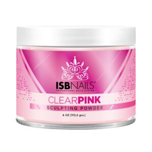 ISB NAILS Acrylic Powder Clear (Clear Pink> 4 Oz)