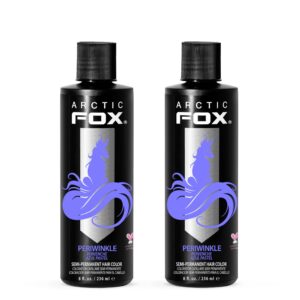 ARCTIC FOX Vegan and Cruelty-Free Semi-Permanent Hair Color Dye – PERIWINKLE 8 Fl Oz (Pack of 2)