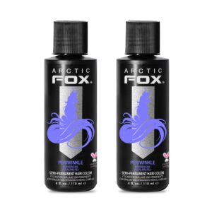 ARCTIC FOX Vegan and Cruelty-Free Semi-Permanent Hair Color Dye – PERIWINKLE 4 Fl Oz (Pack of 2)