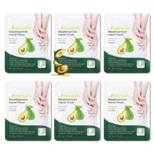 WENJLYJ 6 Pairs Hand Mask for Dry Cracked Hands>Nourishing Moisturizing Gloves>Hands Moisturizer for Deep Moisturizing>Silky Smooth Moisturizing Gloves>Hand Care Mask Set(H)
