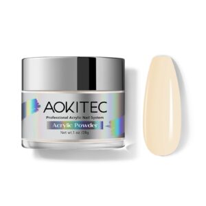 Aokitec Deep Nude Acrylic Powder for Professional Nail Art> Lasting Powder Sets for Beginners or Salon (1oz)