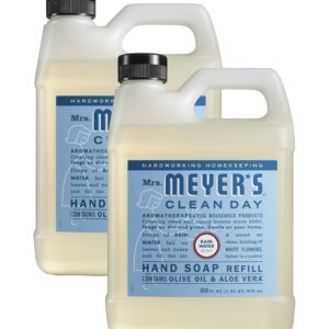 MRS. MEYER’S CLEAN DAY Liquid Hand Soap Refill Scent, Rainwater (Pack of 2)