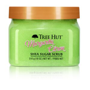 Tree Hut Margarita Citron Shea Sugar Scrub | Exfoliating Body Scrub Removes Dead, Dry Skin for a Soft & Hydrated Feel | Nourishing Essential Body Care | 18 fl oz.