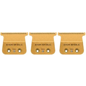 707Z FX Replacement blades compatible with BaBylissPRO FX787 (FX787G/FX787B2/FX787RG/FX787S) and FX726 for Contour Trimmer FX787 and Trimmer FX726, Gold （3 counts)