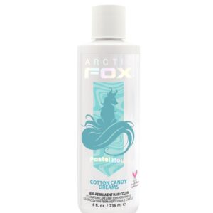ARCTIC FOX Vegan and Cruelty-Free Semi-Permanent Hair Color Dye (8 Fl Oz, COTTON CANDY DREAMS)