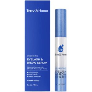 Advanced Eyelash Serum for Thicker, Longer Eyelashes and Eyebrows – Grow Luscious Lashes with Brow Enhancer (3mL)