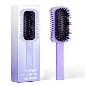 Curly Hair Brush Defining, Volume Curl Defining Brush for Effortlessly Detangling Shaping and Styling Women’s Curls, Reduce Pulling (Purple 1PC)