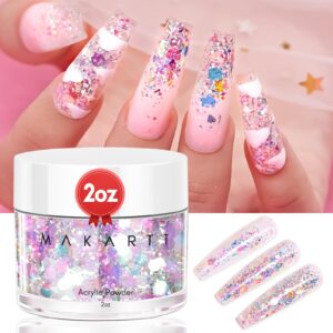 Makartt 2oz Mixed Glitter Acrylic Powder – Sparkly Nail Powder for Acrylic Nails> Professional Shiny Finish for Extension> Carving> French Manicure – No Lamp Needed> DIY