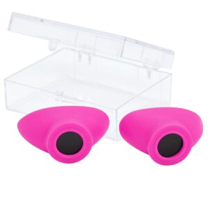 Super Sunnies Slim Flex Strapless Googles, FDA Compliant UV Eye Protection, Comfortable for Indoor Tanning Beds Individual Tanning Goggles Eyeshields (Pink)