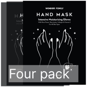 Korean Hand Masks Moisturizing Glove for Dry Hands – Hand Moisturizer Gloves for Women> Men – Hand Therapy Gloves with Collagen> Rose Oil> Shea Butter – White Hydrating Korean Hand Mask Bulk> 13 Pack