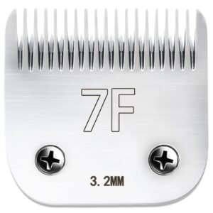 Gwreiddyn 7F Clipper Blade A5 Blades – SK2 High Carbon Series Detachable 7F Blade, 7F Clipper Blades Compatible with Most Andis, Wahl, Oster A5 Clippers (1/8 Inch 3.2mm Cut Length)