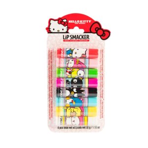 Lip Smacker Sanrio Hello Kitty and Friends 8-Piece Flavored Lip Balm, My Melody, Little Twin Stars, and Chococat, Hydrating & Protecting – Cruelty-Free
