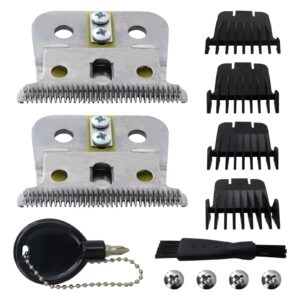 INGQI 2 Packs Trimme Blade with Comb Set for Andis T Gtx Blackouts Cordless corded #04710#04521