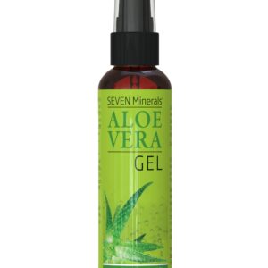Seven Minerals, Travel Size Organic Aloe Vera Gel from freshly cut 100% Pure Aloe – 2 Fl Oz – HighestQuality, Texas grown, Vegan, Unscented – For Face, Skin, Hair, Sunburn relief (2 Fl Oz)