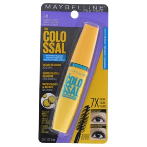 Maybelline Volum’ Express The Colossal Waterproof Mascara, Volumizing, Thickening, Clump-Free Make Up Formula, Classic Black, 1 Count