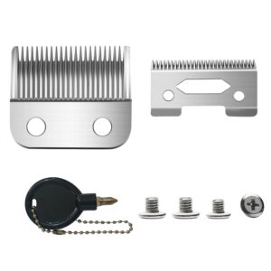 Professional Replacement Blades，Compatible with Wahl Clipper 2 Hole Clipper Blade Replacement Blades ，2 Pack Silver