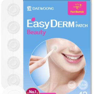 EasyDerm Beauty Patch(42 Counts) – 100% Hydrocolloid Pimple Patch for Zit Spot Care, K-beauty, Daewoong Pharmaceutical