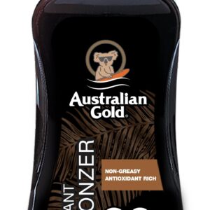 Australian Gold Spray Gel Sunscreen with Instant Bronzer SPF 30, 8 Ounce | Moisturize & Hydrate Skin | Broad Spectrum | Water Resistant | Non-Greasy | Oxybenzone Free | Cruelty Free