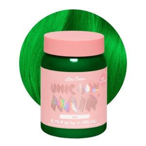 Lime Crime Unicorn Hair Dye Full Coverage, Jello (Tropical Green) – Vegan and Cruelty Free Semi-Permanent Hair Color Conditions & Moisturizes – Temporary Green Hair Dye With Sugary Citrus Vanilla