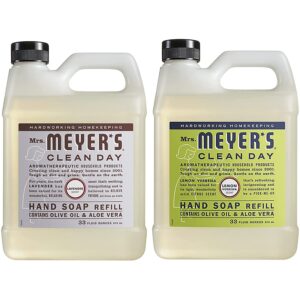 MRS. MEYER’S CLEAN DAY Liquid Hand Soap Refill Scent Variety Pack (Lemon Verbena + Lavender)