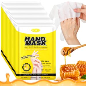 Swiffen 30 Pcs Honey Hand Mask Hand Hydrating Gloves Hydrating Hand Mask for Extra Dry Skin Spa Masks Exfoliating Hand Peeling Mask Improve Rough Skin for Men and Women