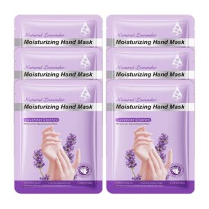 PPPanYiDi Hand Masks Moisturizing Gloves>6 Pairs Hydrating Hand Peel Masks Gift Set for Dry Cracked Hands Care>Long-lasting and Non-greasy Hand Moisturizer Gloves for Women I
