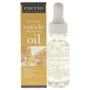Cuccio Naturale Revitalizing Cuticle Oil – Hydrating Oil For Repaired Cuticles Overnight – Remedy For Damaged Skin And Thin Nails – Paraben/Cruelty-Free Formula – Milk And Honey – 0.5 Oz