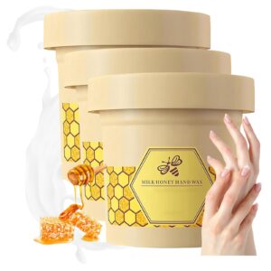 Honey Milk Wax Hand Mask> Hand Peeling Mask Hand Masks Moisturizing Glove Hand Treatment for Dry Cracked Hands (3PCS)